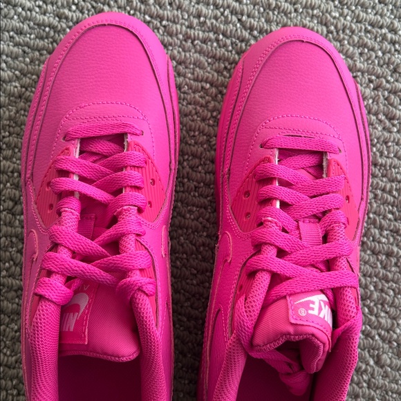 Nike Air Max 90 Pink Laser Fuchsia Sneakers 6.5Y GS / 8 Women EUC 833376-603 - Picture 8 of 8